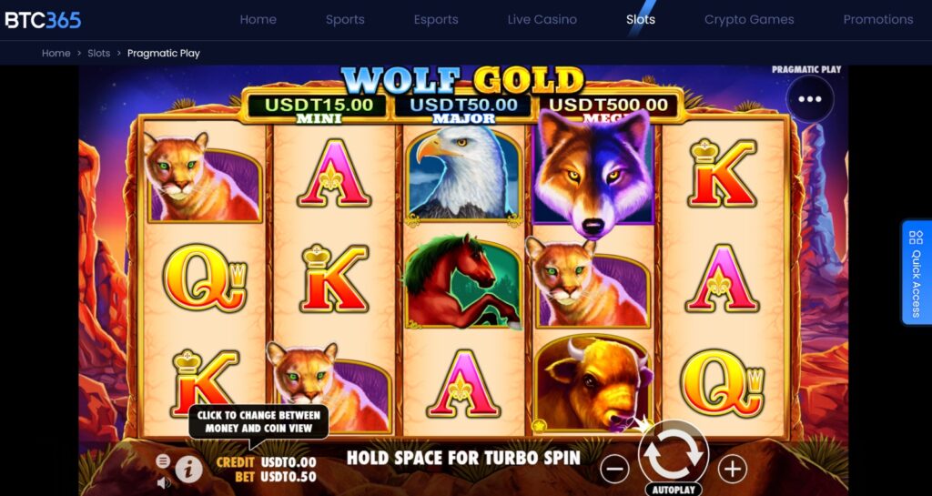 This is an image of Wolf Gold, a Pragmatic Play Slot Game.